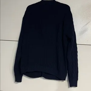 Brandy Melville Navy Blue Cable Knit Cardigan Sweater Buttons One Size thumbnail 5