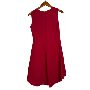 Nha Khanh Sleeveless Asymmetric High-Low A-Line Dress Cocktail Mini Dress 2 Red thumbnail 15