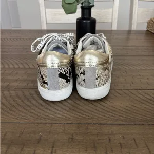 Steve Madden Women's Snake Print Sneakers - Gray and Cream thumbnail 5