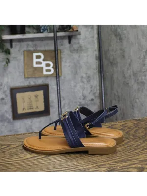 NWT Tommy Hilfiger Womens Cruman Emblem Sandals TWCRUMAN Dark Blue 6.5M thumbnail 9