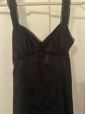 Lace Black Mini Dress thumbnail 2