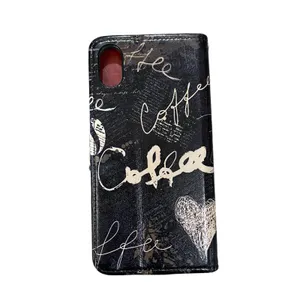 iPhone XS Max Wallet Case Graffiti Art Card Slots Snap Closure Black thumbnail 3