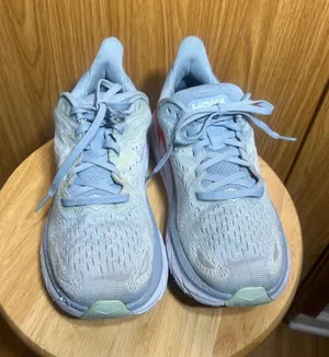 Hoka Women's Pale Blue Running Shoes with Mint Toe Accents thumbnail 1