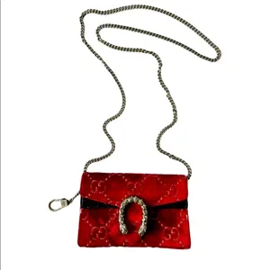 Gucci | Red Mini Bag with Silver Chain thumbnail 3