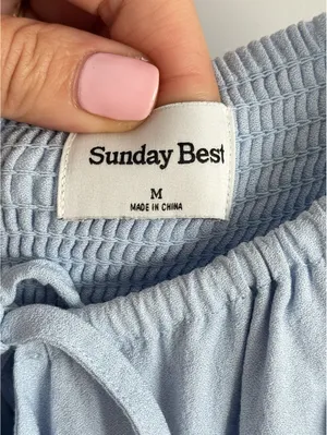 Sunday Best Delilah Dress Sky Blue ECOVERO Mini Dress Size M Aritzia thumbnail 5