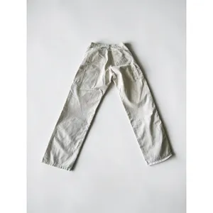 J. Galt Shanghai Off White Cream Carpenter Pants High Waisted Straight Leg Sz S thumbnail 3
