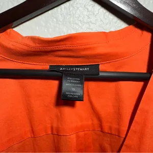 Ashley Stewart • Wrap Midi Dress • Orange • Size 18 • 97% Cotton • Plus size thumbnail 6
