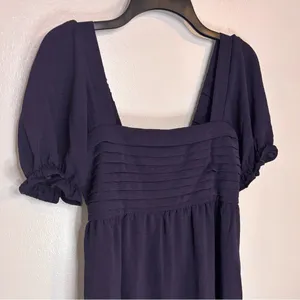 Crystal Doll Juniors' Square-Neck Puff-Sleeve Mini Dress Size Small thumbnail 4