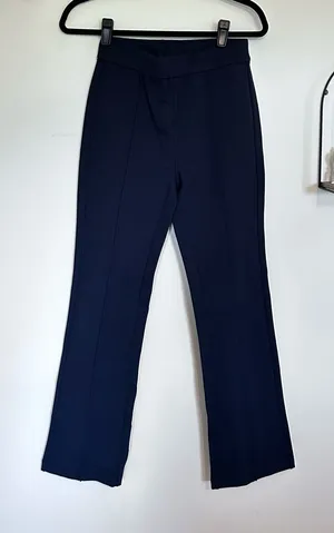 NWT J.Crew Factory Tall Navy Pull On Bootcut Pants Size 2T‎ thumbnail 1