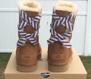 UGG Bailey Bow II Diagonal Stripe Boots thumbnail 3