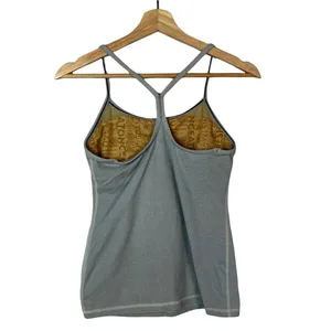 Lululemon‎ Power Y Athletic Tank in Ghost Blurred Grey Mini Stripe 6 thumbnail 3