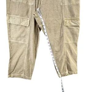 Daily Practice Anthropologie Evergreen Cargo Pants Womens M Tan Cropped Utility thumbnail 7