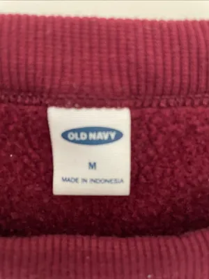 Old Navy Maroon Polka Dot Crewneck Sweatshirt Medium thumbnail 3
