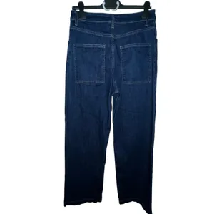 Zara‎ Womens The Marine Straight Wide Leg Jeans Medium Wash Denim Size 6 Boho thumbnail 3