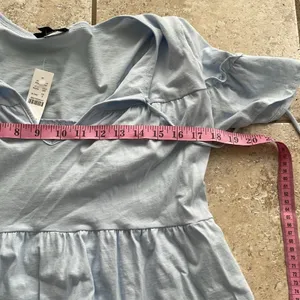 J.Crew Broken-in Jersey Tiered Mini Dress Light Blue thumbnail 12