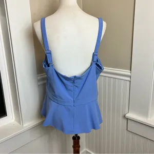 Marsha Top by Parker Blue Camisole Top Sweetheart Neckline Peplum Bustier thumbnail 4