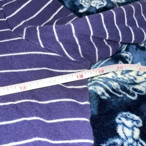 Lands End Women’s Cotton Striped Long Sleeve 18” P2P thumbnail 5