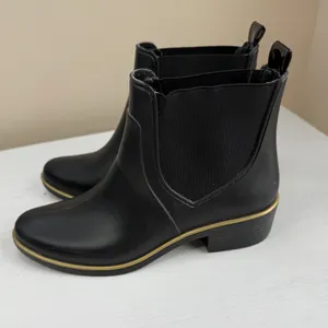 Kate Spade Solstice Ankle Rain Bootie Water Resistant Black Rubber Size 6 thumbnail 4