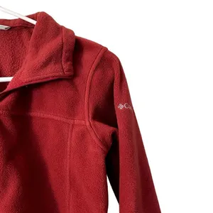 Columbia full zip fleece jacket red pockets warm comfortable athleisure winter thumbnail 2