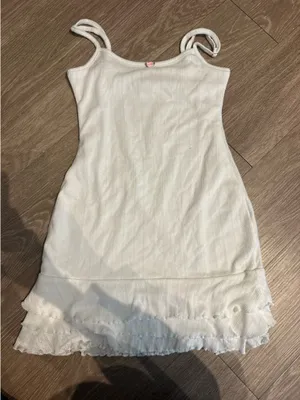 Edikted white pointelle dress  thumbnail 1