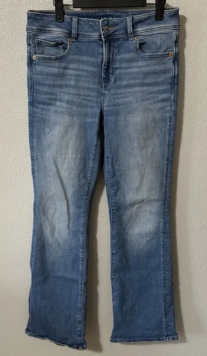 American Eagle Jeans Womens 8 Kick Boot Cut Next‎ Level Stretch Western Boho thumbnail 1