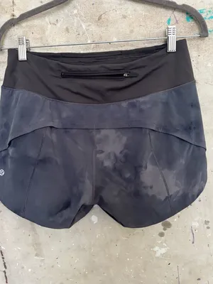 Lululemon Speed Up Mid-Rise Lined Short 4", Diamond Dye Pitch Grey thumbnail 3