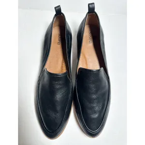 Susina Kellen Womens Almond Toe Loafer Black Leather Size 7.5 thumbnail 3