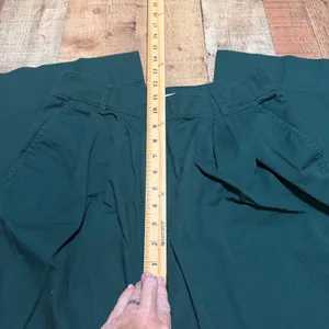 Loft Womens Emerald Green Wide Leg High Waisted Pleated Poplin Pants Sz 2 Preppy thumbnail 6