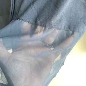 Ann Taylor Blouse With Sheer Accents‎ Navy thumbnail 4