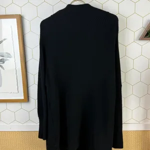 Free People Black Oversized Ottoman Slouchy Ribbed Tunic Sweater - Size - Small thumbnail 3