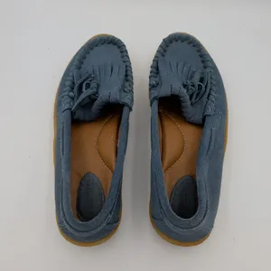Fossil Womens Blue Suede Fringe Moccasin Loafers Size 8 FFW4016470 Gum‎ Sole thumbnail 9