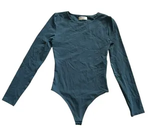 Babaton Contour Crew Longsleeve Bodysuit Deep Teal Size S Contemporary Modern thumbnail 1