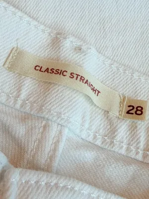 Levi's White Denim Jeans Classic Straight Casual Everyday Pants Size 28 Women's thumbnail 12