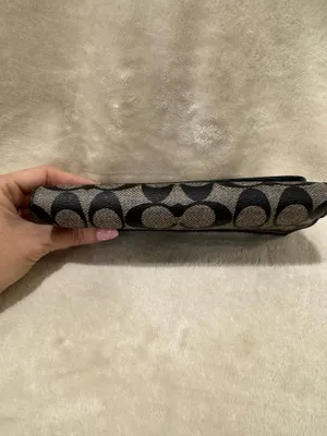 Coach Peyton Signature Jacquard Trifold Checkbook Wallet thumbnail 3