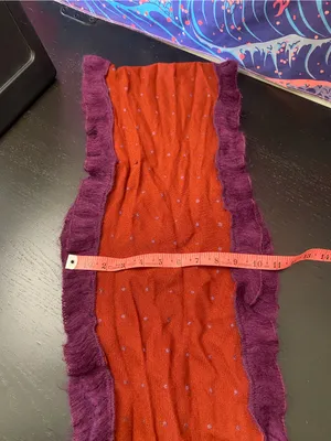 Purple and Orange Women's Scarf - Lightweight Fashion Wrap thumbnail 6