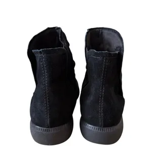 Munro Black Suede Slouchy Ankle Boots Size 6 WW Extra Wide Booties NEW thumbnail 4