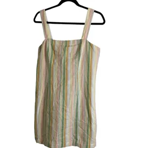 Forever 21 Striped Sleeveless Linen Blend Mini Dress – Size Large thumbnail 9