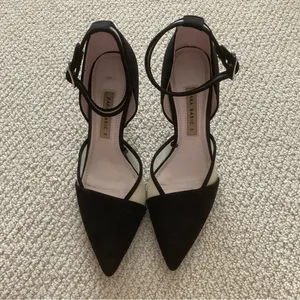 Zara Basic Black Pointed Toe Shoes High Heel Size 38 Like New thumbnail 7