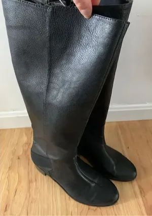 Black riding boots, size 9.5with expendable calf Black thumbnail 1