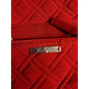 Vera Bradley Crossbody Bag Quilted Microfiber Red Orange Slim Adjustable Strap thumbnail 3