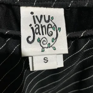 Ivy Jane Womens Size Small Black White Stripe Mesh Overlay Lined Whimsical Skirt thumbnail 4