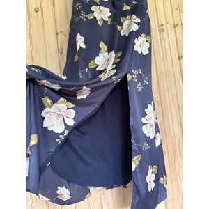 NWT Lulus Radiant Occasion Navy Blue Floral Satin A-Line Maxi Dress Resort Sz 3X thumbnail 5