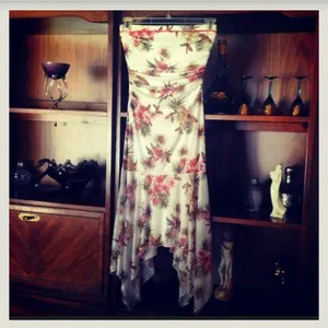 City Triangles Floral Strapless Hi-Lo Dress | Asymmetrical Summer Maxi thumbnail 8
