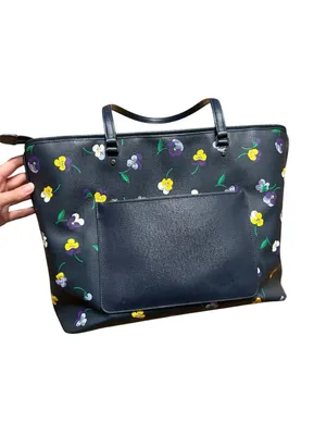 Kate Spade Blue & Yellow Floral Tote thumbnail 2