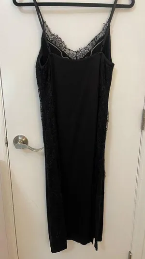Evil Twin, Black Silk dress, XS thumbnail 5