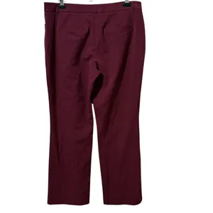 Maurices Maroon Plus Size Bengaline High Rise Slim Straight Dress Pants thumbnail 3