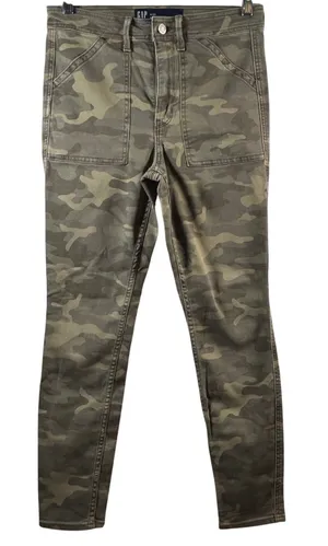 GAP Denim High Rise Universal Legging Camo Print‎ Size 6 28R thumbnail 1