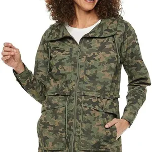 Columbia Women's Camouflage West Bluff Printed Hooded Parka Jacket Size Small‎ thumbnail 1
