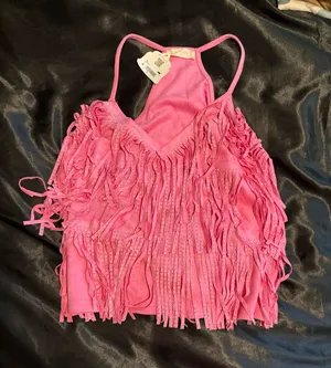 Altar'd State Fringe Top Pink thumbnail 1