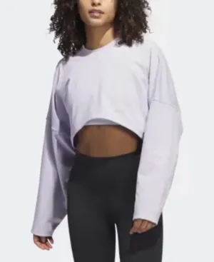 Adidas Training Yoga Studio Cropped Long Sleeve Top thumbnail 6
